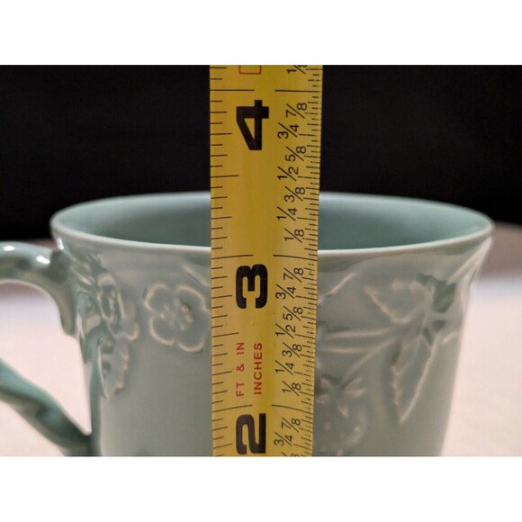 2 Savoir Vivre Fruit Promenade Celadon MF003 Cup & Saucer Sets Discontinued EUC - Picture 7 of 14